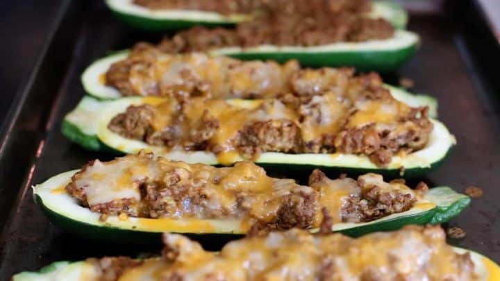 Keto Stuffed Zucchini - Taco Style