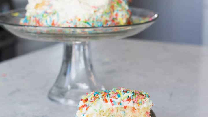keto birthday cake, keto sprinkles