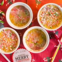 Keto Candy Cane Creme Brulee