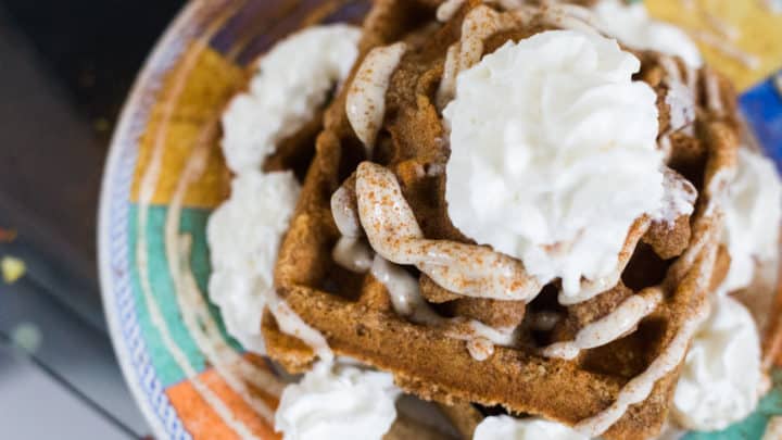 Keto Cinnamon Roll Waffles