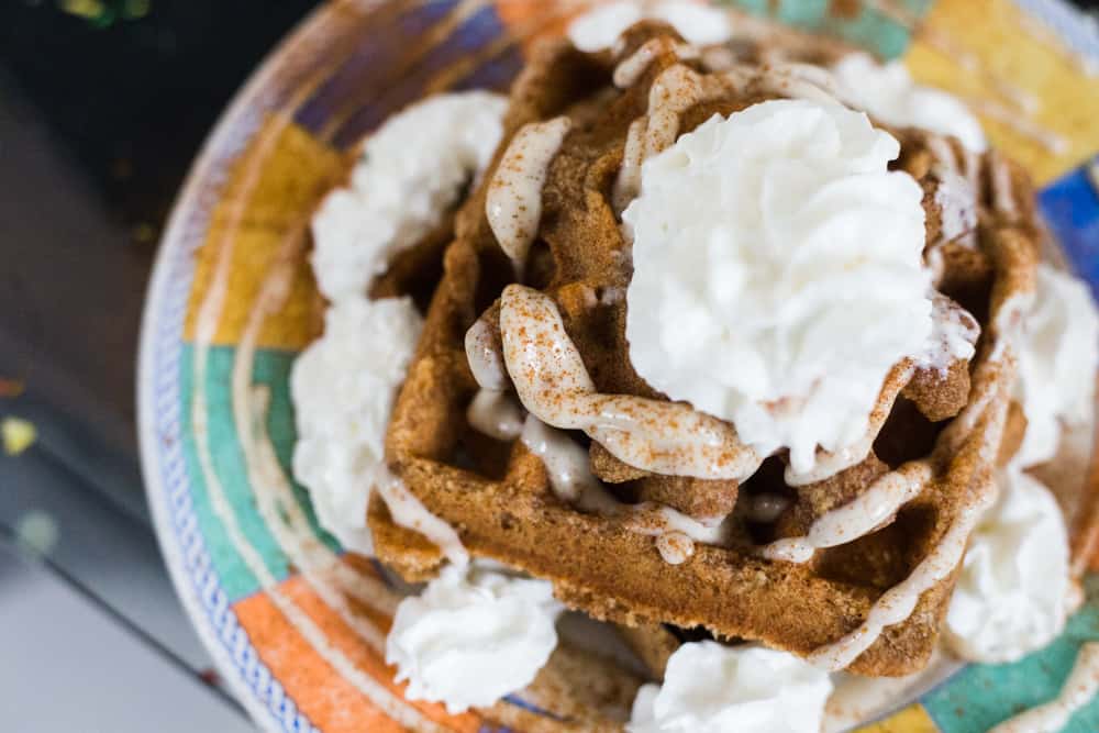 Keto Cinnamon Roll Waffles The Hungry Elephant