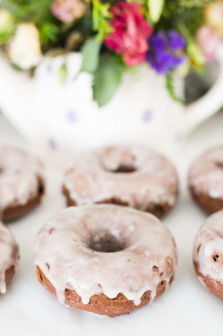 Chocolate Coconut Flour Donuts with Sour Cream Glaze The Hungry Elephant