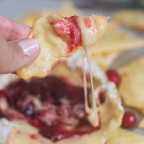 Keto Baked Brie and Cranberry Sauce