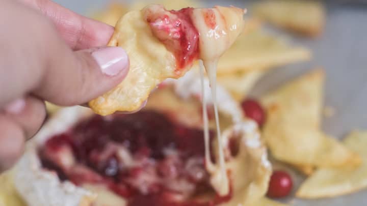 Keto Baked Brie and Cranberry Sauce