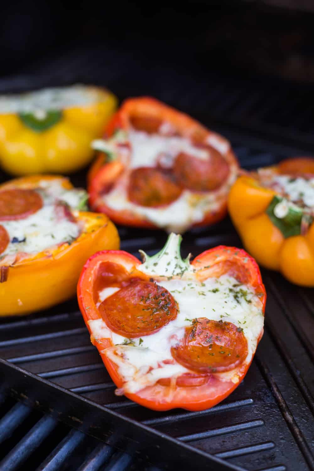 BBQ Keto Pizza Stuffed Peppers The Hungry Elephant