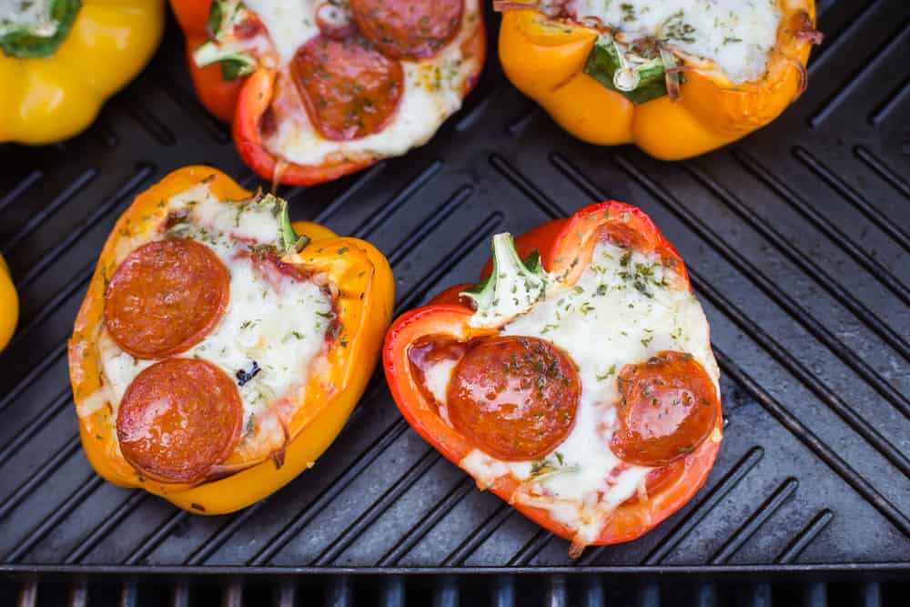 BBQ Keto Pizza Stuffed Peppers The Hungry Elephant