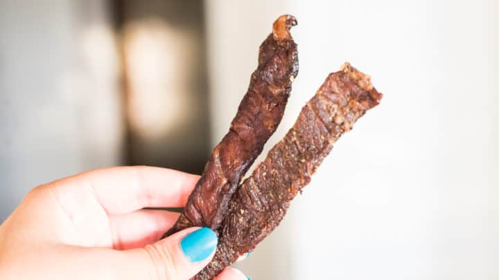 keto beef jerky, keto beef jerky recipe, how to make keto beef jerky, keto air fryer beef jerky, low carb been jerky, no sugar beef jerky, air fryer beef jerky, beef jerky in an air fryer,