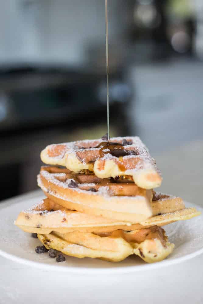 keto chocolate chip waffles, low carb chocolate chip waffles, keto waffles, keto waffle recipe, keto waffles with almond flour, low carb waffes, low carb waffle recipe, low carb waffles with almond flour, how to make keto waffles with almond flour, easy keto waffles,